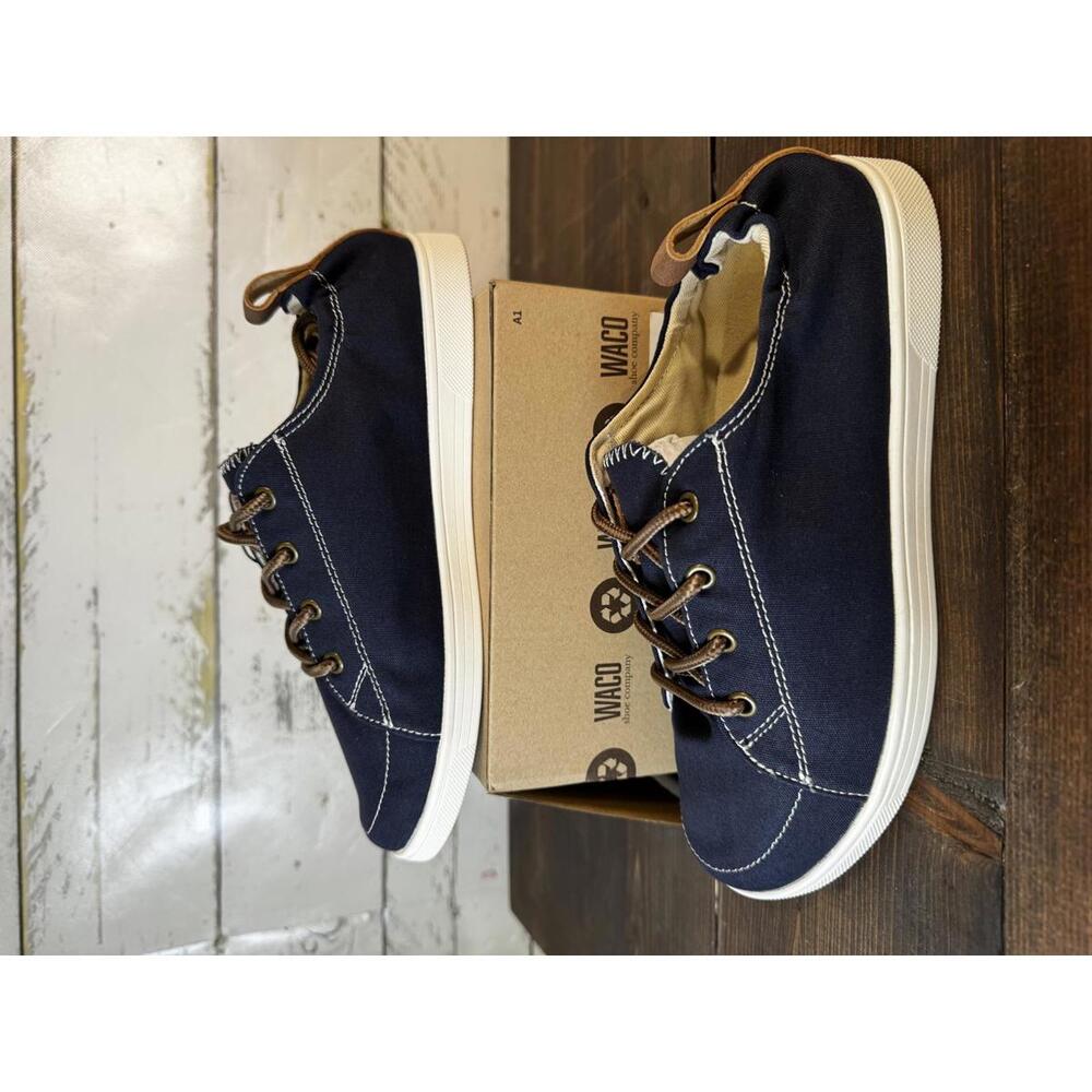 Spenco Waco Shoe Company Navy Blue Spenco Santa Clara Canvas Women's 7 Wide NIB - Picture 3 of 4